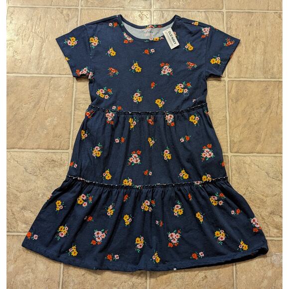 Old Navy Other - NWT Old Navy Little Girls Blue Floral Tiered Dress L 10-12 3898